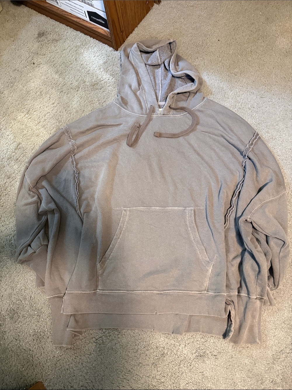 Free people Camden Lightweight Hooded Sweatshirt - olive sz Lg